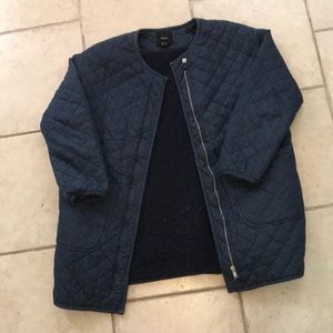 Oversized Quilted Denim Coat